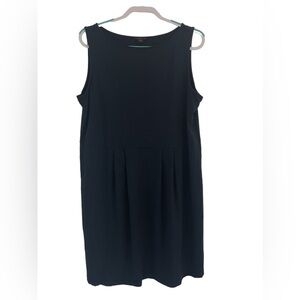 J. Jill Wearever Collect Women's Size Large Solid Deep Blue Dress Sleeveless